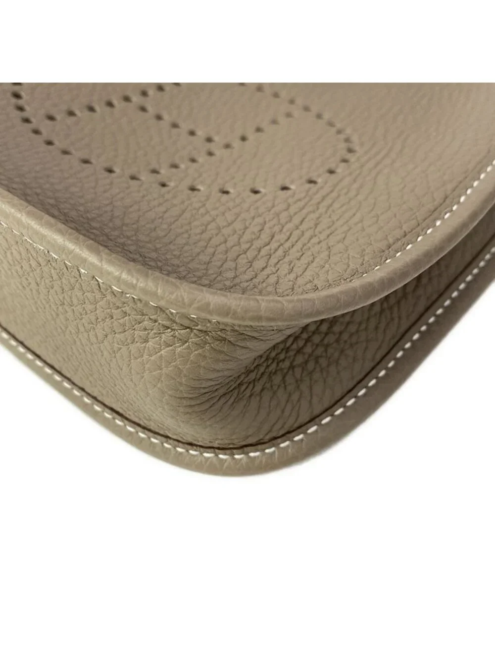 Hermes Shoulder Bag Evelyne TPM Amazon Maxi Quadrille Etoupe Silver